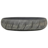 Countertop Basin Black and Grey Oval 59x40x15 cm Ceramic 155080