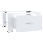 Washing Machine Pedestal with Drawer White 4009868