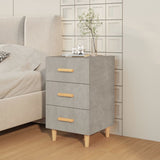 Bedside Cabinet Concrete Grey 40x40x66 cm Engineered Wood 812082