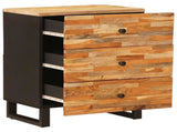 Bed cabinet with Drawer Brown 50 x 33 x 62 cm Solid Mango Wood 4018305