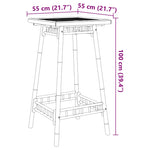 Outdoor Bar Table Square 55x55x100 cm Bamboo 4108229