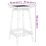 Outdoor Bar Table Square 55x55x100 cm Bamboo 4108229
