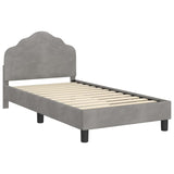 Children's Bed Frame with Headboard Light Grey 80 x 160 cm 42010936