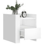 ZNTS Bedside Cabinet White 45x50x50 cm Engineered Wood 848276