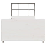 Bookcase Bed without Mattress White 90x190 cm Single Solid Wood 3323828
