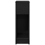 Bedside Cabinet with Drawer Black Oak 20x36x60 cm 858697