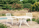Bistro Set White Cast aluminium Standard Durable Bistro Set 3070588
