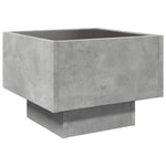 ZNTS Bedside Table with Infinity LED Concrete Grey 40x40x30 cm 3284066