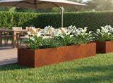 Garden Planter Rusty 100 x 20 x 20 cm Weathering Steel 8005188