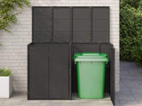 Box Garbage Bin Box 2 pcs Black 130 x 80 x 115 cm Polyethylene 42008242