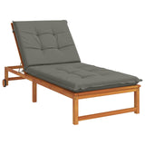 Sunlounger Cushion GEMERT 100% Polyester Grey 190 x 90 x 9 cm 947466