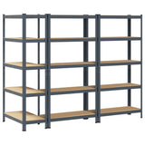 5-Layer Storage Shelves 3 pcs Anthracite Steel&Engineered Wood 3307594
