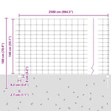 Wild Fence with Posts 25 x 1.4 m 3337130