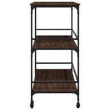 Kitchen Trolley Brown Oak 100,5x50x105 cm Engineered Wood 842335