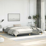 Bed Frame without Mattress Dark Grey 193x203 cm King Fabric 346863