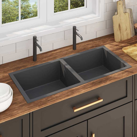 Handmade Kitchen Sink Black Stainless Steel 51525