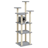Cat Tree with Sisal Scratching Posts Light Grey 171 cm 171486