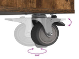 Golf Cabinet with Wheel Plain Smoked Oak 120 x 45 x 98 cm 899475