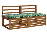 2-Piece Bench Cushions SOEST 2 pcs 100% Polyester Leaf Pattern 949301