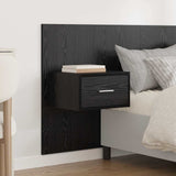 Headboard with Cabinet 3 pcs Black Oak Engineered Wood 3416091