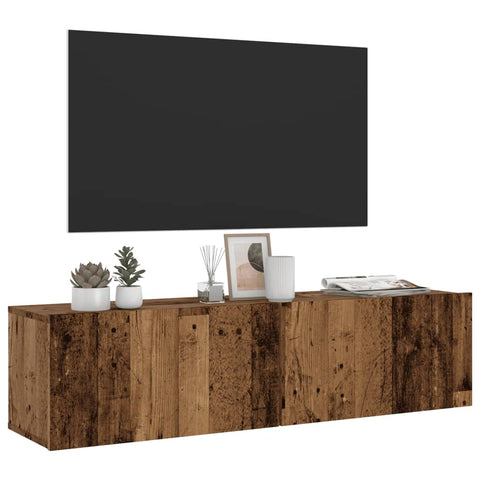 ZNTS Wall Mounted TV Cabinet Old Wood 120x30x30 cm Engineered Wood 856020