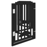 Dog Gate with Door Foldable 6 Panels Black 300 cm Poplar Wood 352189