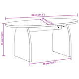 Coffee Table Brown 80 x 40 x 35 cm Solid Pine Wood 873532