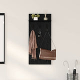 Wall-Mounted Coat Rack with Shelf Black Oak 40 x 10 x 90 cm 874452