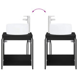 Bathroom Furniture Set 2 pcs Black Engineered Wood 3404095