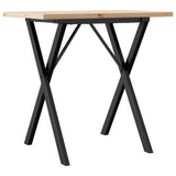 Dining Table X-Frame 80x50x75.5 cm Solid Wood Pine and Steel 3282760