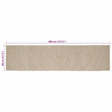 Area Rugs Natural and White 80 x 400 cm Jute 42010601