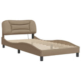 Bed Frame with LED without Mattress "Hvar" Cappuccino 100x200 cm 3213917