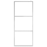 ZNTS Walk-in Shower Wall with Shelf 80x195 cm ESG Glass&Aluminium 3185491