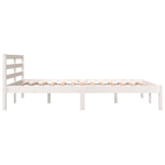 Bed Frame without Mattress 135x190cm White Double 810406