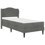 Bed Frame with Headboard Dark Grey 90 x 190 cm Velvet 3415275