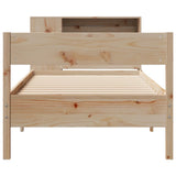Bookcase Bed without Mattress 75x190 cm Small Single Solid Wood Pine 3322972