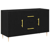 Sideboard Black Oak 100 x 36 x 60 cm Engineered Wood 862957