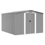 Garden Shed Grey Galvanised Steel Large Sliding Components 143341