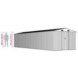 47032 Garden Shed Green 257x779x181 cm Galvanised steel
