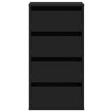 Corner Chest of Drawers Black 40x41x76 cm Engineered Wood 852862