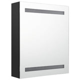 ZNTS LED Bathroom Mirror Cabinet Black 50x14x60 cm 326480