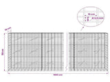 Gabion with 3.5 mm Wire and 5x10 cm Mesh 900x10x150 cm 3462564
