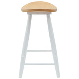 Dining Chairs 2 pcs White 46 x 37 x 63 cm Solid Rubber Wood 42020461