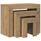 Nesting Coffee Tables 3 pcs Artisian Oak Engineered Wood 856673