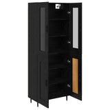 Highboard 2 pcs Black Oak Engineered Wood 3416241