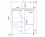 ZNTS Oliver 4 Door Wardrobe 100-101-207