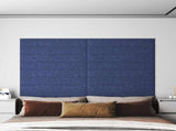Wall Headboard 12 pcs Blue 90 x 15 cm Fabric 4008358