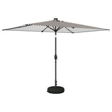 Garden Parasol with LED Lights and Base 200 x 300 cm Polyester 42036247