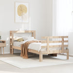 ZNTS Bed Frame with Headboard without Mattress 100x200 cm 3306108