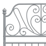 Bed Frame Grey Powder-coated metal Single Durable Bed Frame 324843